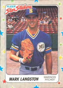 1988 Fleer Sticker Baseball Cards        060      Mark Langston